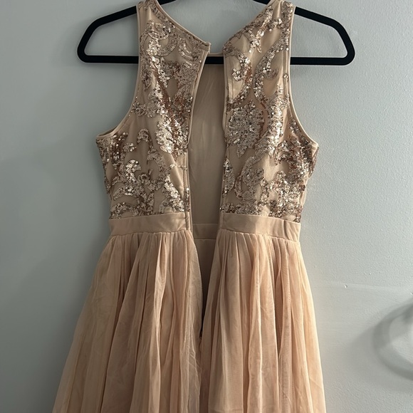 NWT Lulus Now and Femme Rose Gold Sequin Dress perfect for prom - Picture 9 of 10